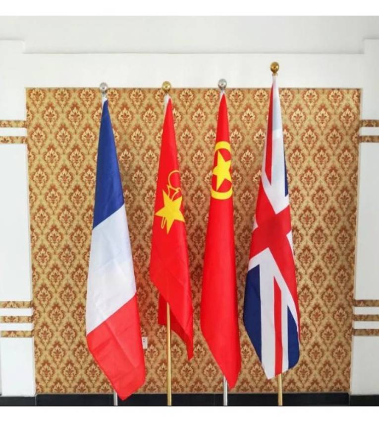 Porte-drapeauMarocain 2m  en Métal Auto Retenue, support de drapeau pour les grand drapeaux